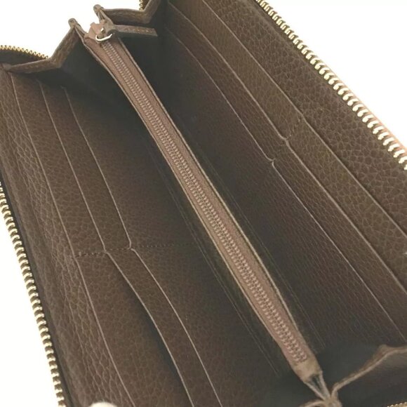 Authentic Gucci GG Logo Monogram Canvas/Leather Zippy Continental Wallet - Picture 6 of 13